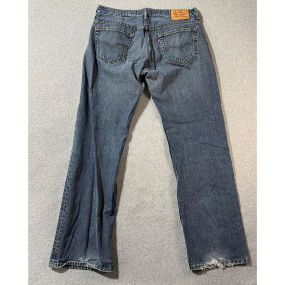 Levi’s Jens Mens 569 34x34 Blue Loose Straight Medium Wash Workwear Solid Loose - Picture 10 of 13